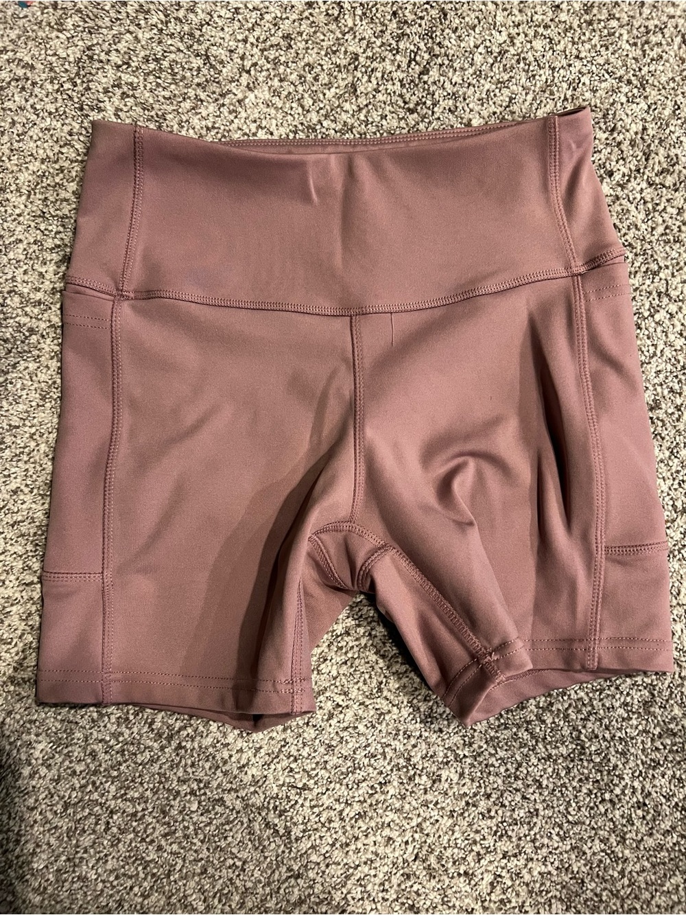 BODY GLOVE Women's High-Waist Mauve Active Bike Shorts